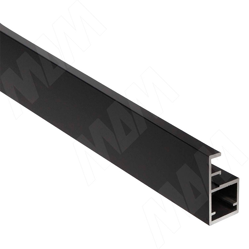 SECRET MAXI Профиль рамочный узкий с интегрированной ручкой, черный, L-3000 (PR165005HBL)