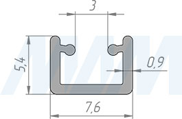 Размеры уплотнителя для рамочного профиля (артикул FPG00705TR)