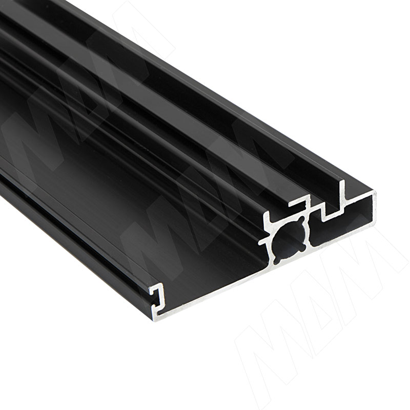 PS19 Вертик. профиль-ручка широк., черный (анод), L-3000 (PR193903009PR-S)