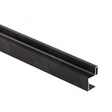 Профиль-ручка для фасада 16 мм, черный, L-3000