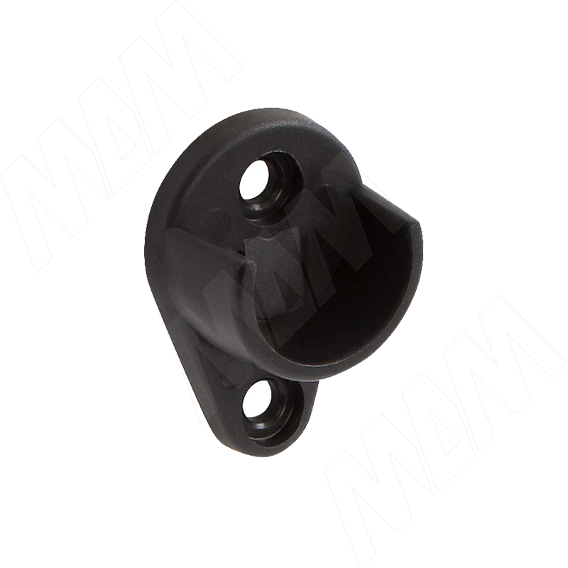 Штангодержатель пластиковый для круглой трубы D25 мм, черный фото товара 1 - RT04PL-BL