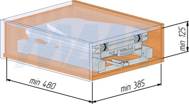 Установка поворотно-выдвижной складной гладильной доски (артикул IB1135Y5), чертеж 1