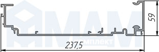 Размеры верхней направляющей PS40 (артикул PR40700207)