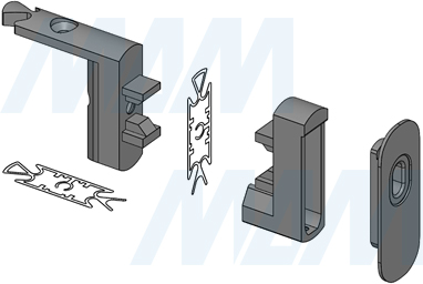 Установка углового соединения SLIM с креплением к стене/потолку (артикул SL3524)