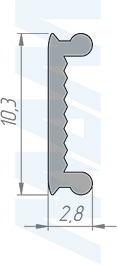 Размеры рассеивателя VERTIKO для алюминиевой полки (артикул VR300DIF)