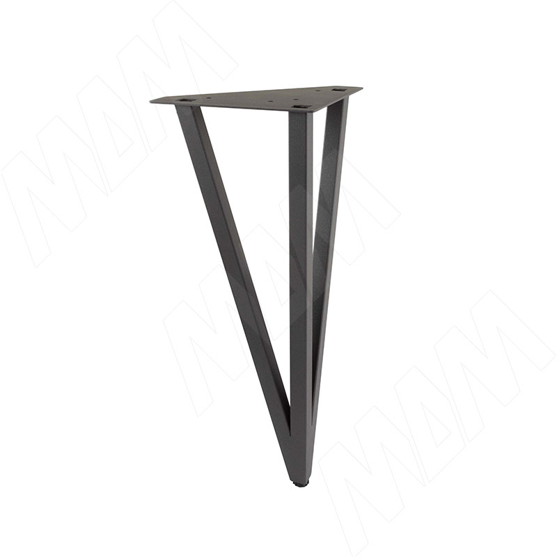 PIN опора для стола V-образная, 180х447+10 мм, графит (PIN180x450 GR) PULSE (Россия)