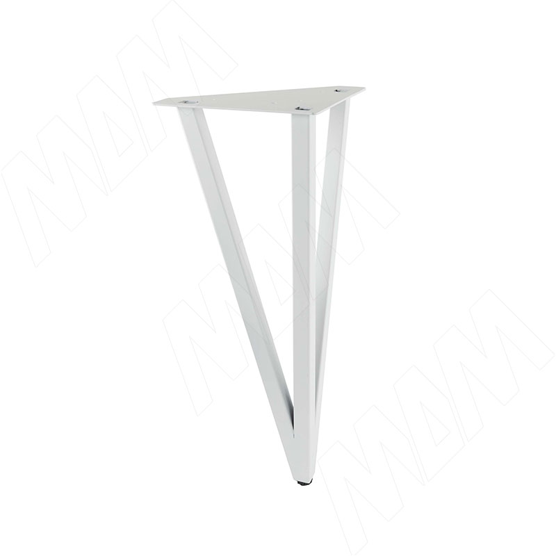 PIN опора для стола V-образная, 180х447+10 мм, белый (RAL 9003, муар) (PIN180x450 WT)