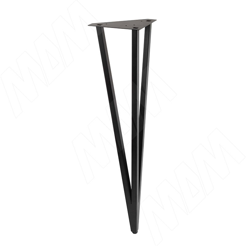 PIN опора для стола V-образная, 180х712+10 мм, черный (PIN180x715 BLC)