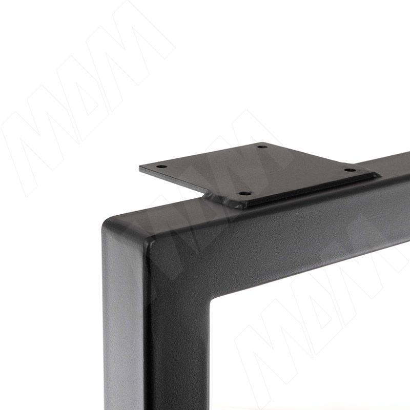 Барселона опора для стола П-образная, 40х40, H715+10 мм, черный фото товара 5 - BR40X40/715 BLC