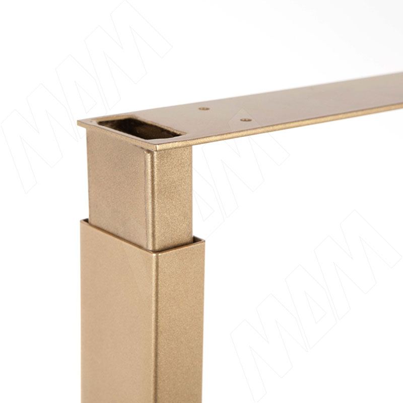 Опора для стола П-образная, 60х30, H820-870 (+10 мм), золото матовое, фото 3