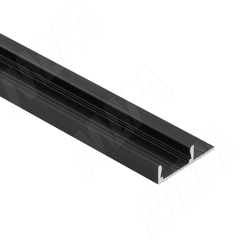 Профиль SM6, накладной, черный, 24,5х6мм, L-3000 фото товара 1 - LSP-SM6-ALU-3000-BL