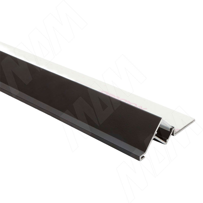 KOBI Профиль для подсветки зеркала, черный, 63х21 мм, L-2000 фото товара 2 - LSP-KB-ALU-2000-BL