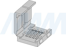 Коннектор STANDART для ленты 10 мм RGB, стык в стык (артикул LSA-10R4-ST-SS-NO-20)