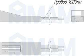 Провод с разъемом LED-мама, 12V (артикул WR-LL-12F), чертеж 1
