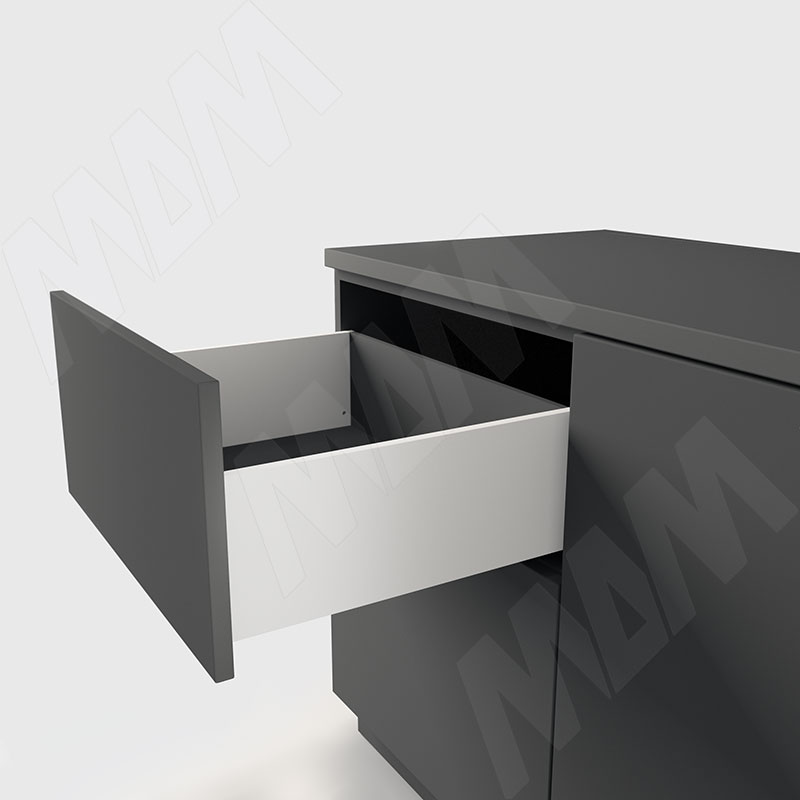цена LS BOX комплект ящика 500 мм, цвет белый (боковины h173 мм с направляющими открывания от нажатия) (LT173500W)