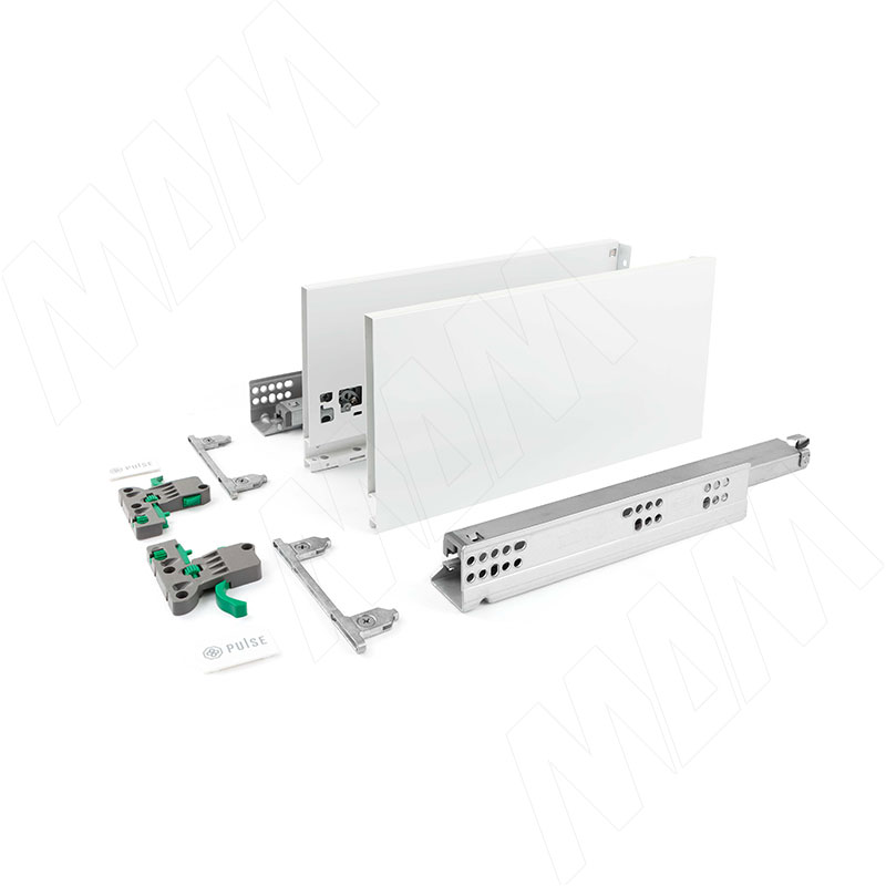 LS BOX комплект ящика 350 мм, цвет белый (боковины h173 мм с направляющими плавного закрывания) фото товара 2 - LS173350W