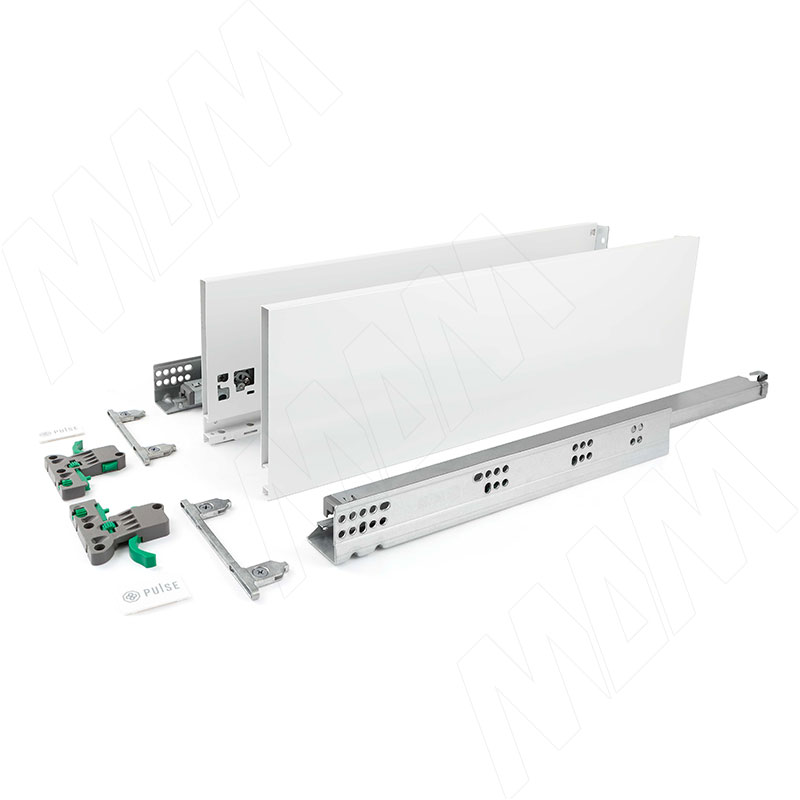 LS BOX комплект ящика 500 мм, белый, боковины h173 мм с направляющими плавного закрывания фото товара 2 - LS173500W