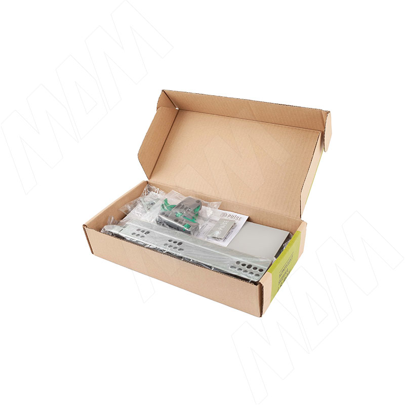 LS BOX комплект ящика 400 мм, цвет серый металлик (боковины h88 мм с направляющими плавного закрывания) фото товара 4 - LS88400