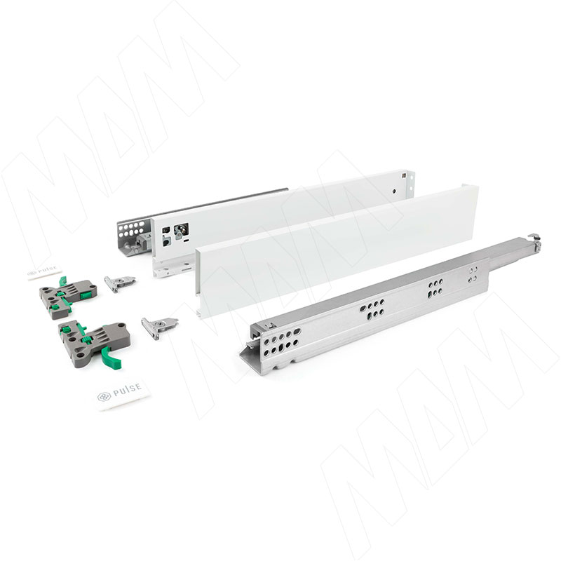 LS BOX комплект ящика 500 мм, белый, боковины h88 мм с направляющими плавного закрывания фото товара 2 - LS88500W