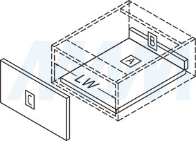Дно, задняя стенка и фасад для ящика GX BOX (артикул GX)