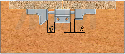 Установка фиксатора для 2-х распашных дверей (артикул 1483.610), схема 1