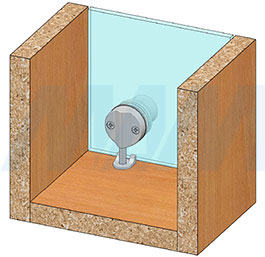 Установка выдвижного замка-ручки для 1-й стеклянной двери (артикул 420), схема 3