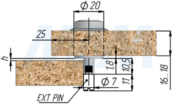 Установка выдвижного замка для 1-ой двери с 1 оборотом (артикул 507-11)