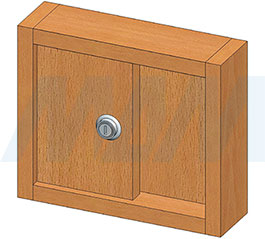 Установка кнопочного замка для 2-х дверей (артикул 506-12), схема 2