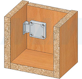 Установка выдвижного замка для 1-ой двери с 1 оборотом (артикул 507-11), схема 1