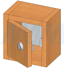 Установка выдвижного замка для 1-ой двери с 1 оборотом (артикул 507-11), схема 2