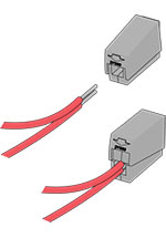Быстрозажимная U-образная клемма 224 от PULSE, 2 порта, для провода 0,5-2,5 кв. мм, ток 24 А