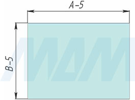 Размеры вставки при использовании широкого рамочного профиля INTEGRO, 45х20х8 мм (артикул IN0...133A)