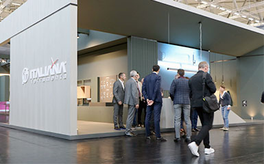 Стенд компании Italiana Ferramenta (Италия) на выставке мебельной фурнитуры Interzum 2023 в Германии